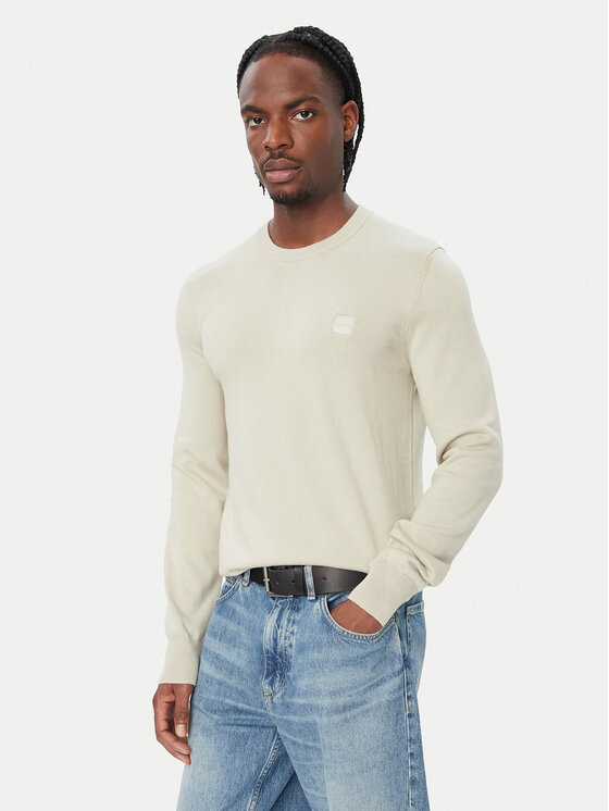 BOSS Sweter Kanovano 50527583 Beżowy Regular Fit
