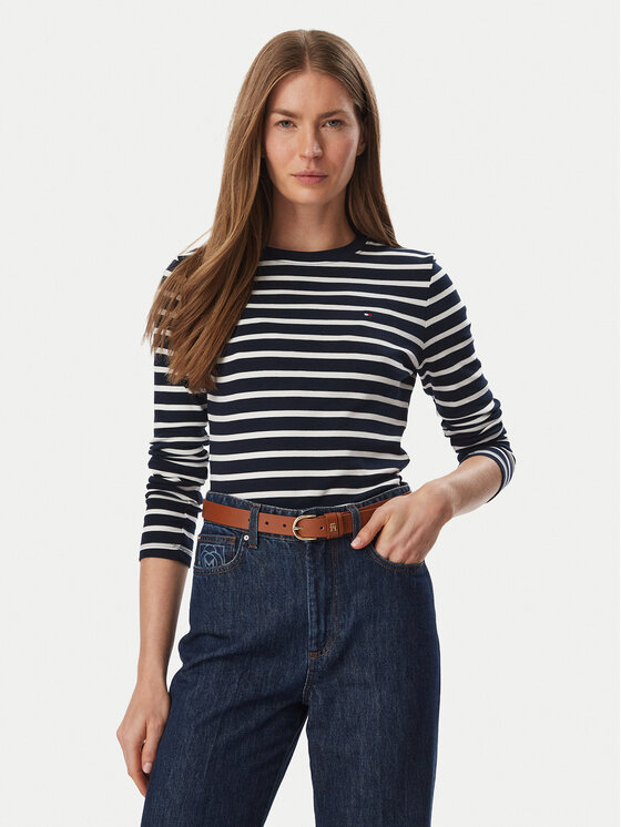 Tommy Hilfiger Bluzka Cody WW0WW53689 Granatowy Slim Fit