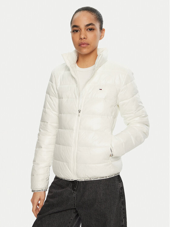Tommy Jeans Kurtka zimowa Essential DW0DW19312 Écru Regular Fit