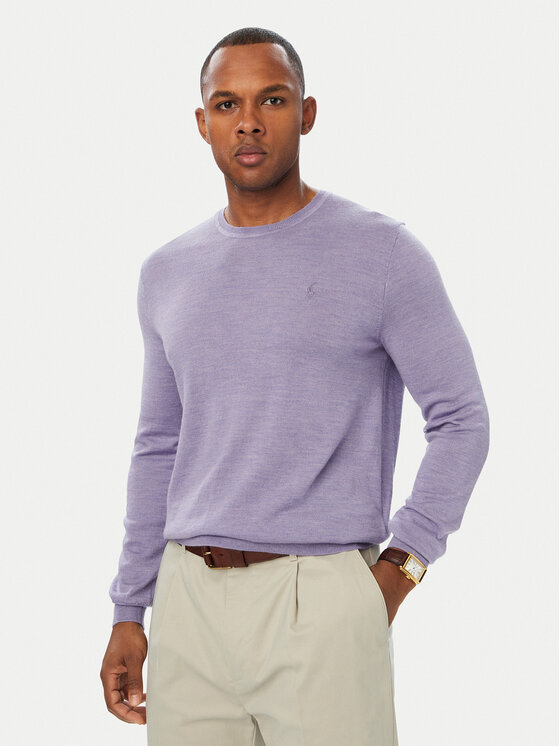 Polo Ralph Lauren Sweter 710954589008 Fioletowy jasny Regular Fit