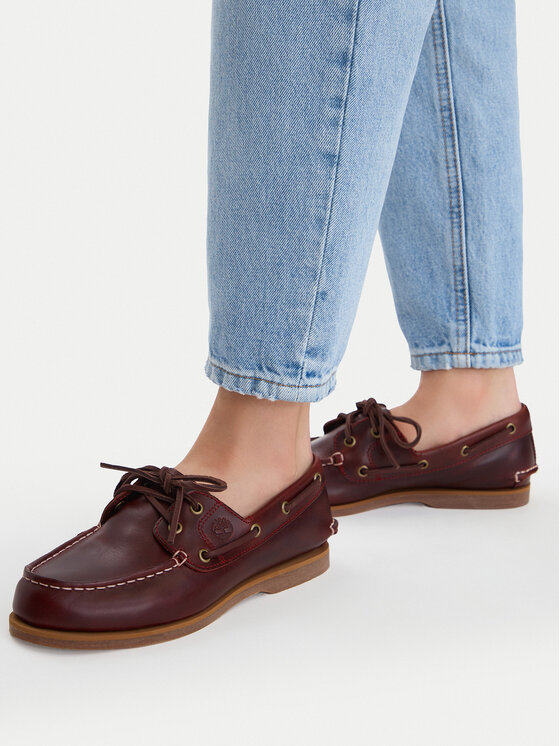 Timberland Półbuty Classic Boat TB0A2Q9XEIW1 Bordowy