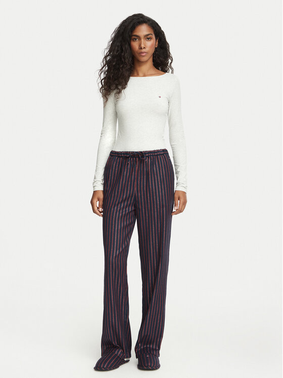 Tommy Hilfiger Piżama UW0UW06605 Szary jasny Regular Fit