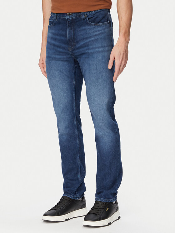 HUGO Jeansy 50556089 Granatowy Slim Fit