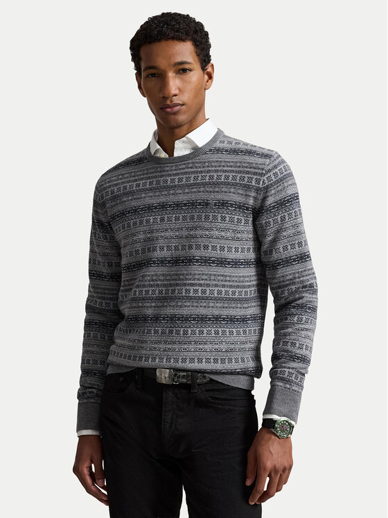 Polo Ralph Lauren Sweter 710B23899001 Szary Regular Fit