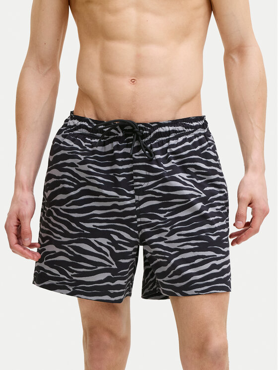 Jack & Jones Szorty kąpielowe Maui Shell 12291808 Czarny Regular Fit