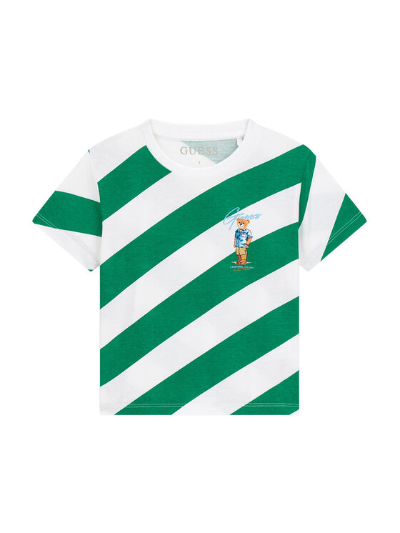 Guess T-Shirt N6GI05 K8HM4 Zielony Regular Fit