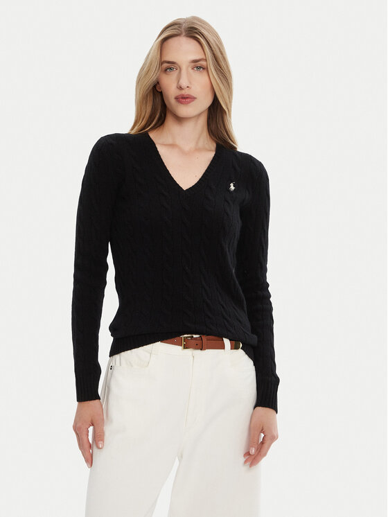 Polo Ralph Lauren Sweter 211971866005 Czarny Slim Fit