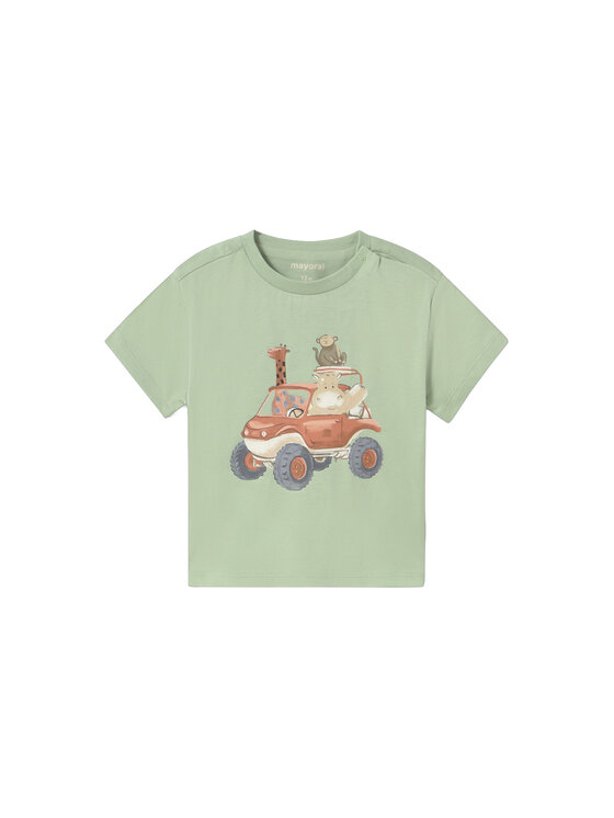 Mayoral T-Shirt 1010 Zielony Regular Fit