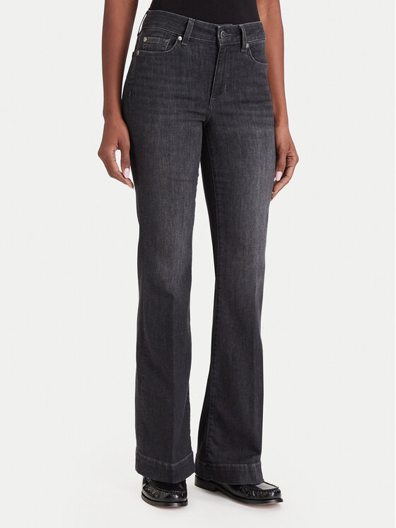 Liu Jo Jeansy Tall UF6061 DS081 Czarny Flare Fit
