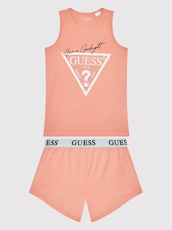 Guess Piżama J1BG00 J1311 Różowy Regular Fit