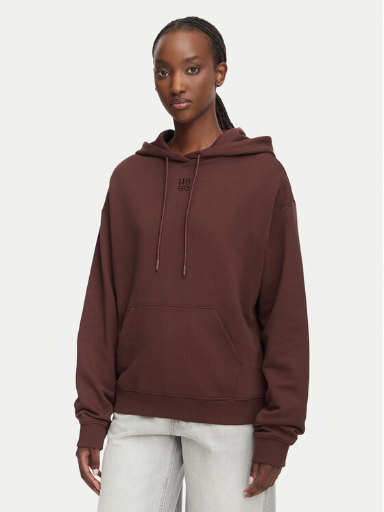 HUGO Bluza Delfinia 50522423 Brązowy Regular Fit