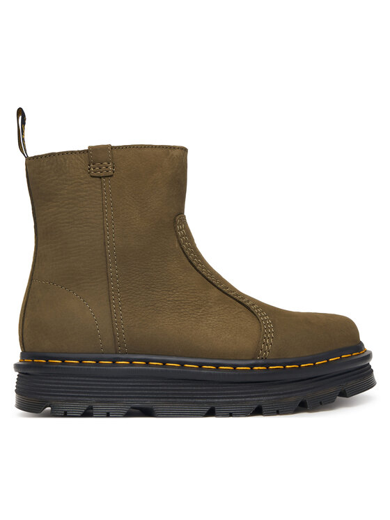 Dr. Martens Botki ZEBZAG Rigger Olive Wyoming DM42022300 Zielony