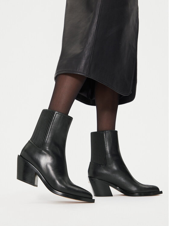 Coach Botki Prestyn Lth Bootie CN136 Czarny
