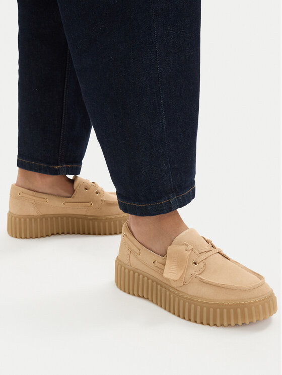 Clarks Półbuty Torhill Boat 26186301 Beżowy