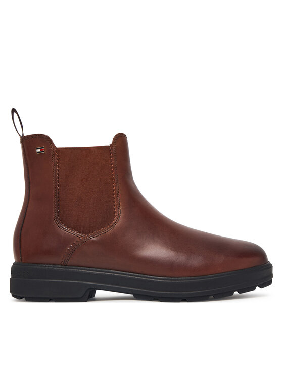 Tommy Hilfiger Sztyblety Th Flag Outdoor Chelsea Boot FW0FW09573 Brązowy