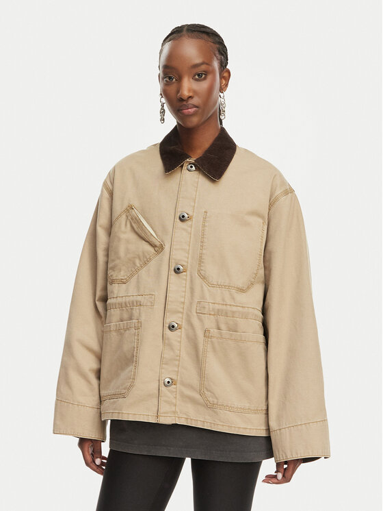 G-STAR Kurtka koszulowa Boyfriend Barn D28436-E347 Beżowy Relaxed Fit
