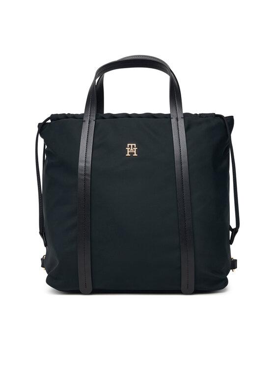 Tommy Hilfiger Plecak Th Soft Nylon Tote/Backpack AW0AW19029 Czarny