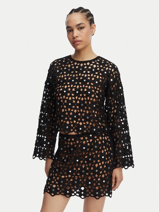 MICHAEL Michael Kors Bluzka MS651ZMKNE Czarny Regular Fit
