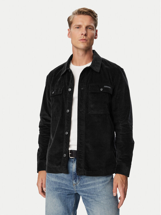Calvin Klein Jeans Kurtka koszulowa LV04RH115G Czarny Regular Fit