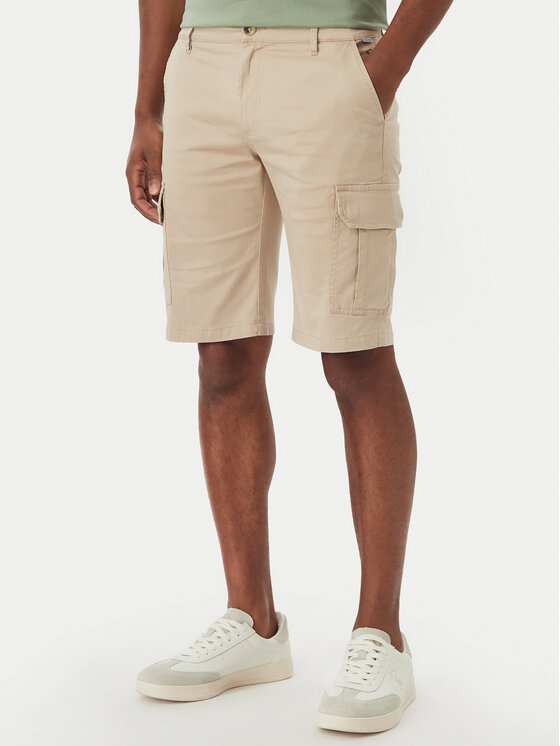 Beverly Hills Polo Club Szorty materiałowe P-SS26M-B476381 Beżowy Regular Fit