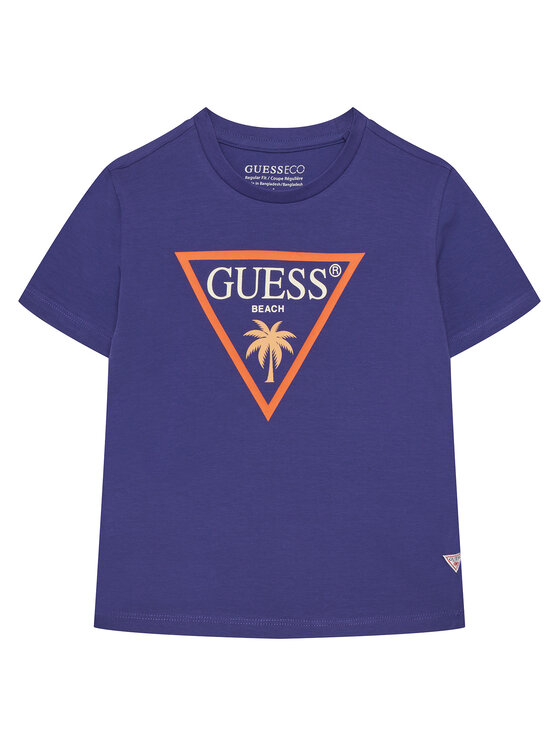 Guess T-Shirt L6GI27 J1314 Fioletowy Regular Fit