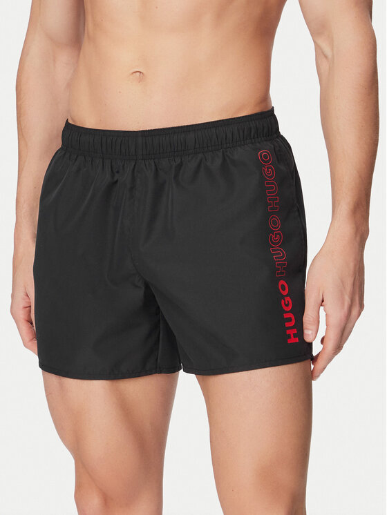 HUGO Szorty kąpielowe Tiki 50561111 Czarny Regular Fit