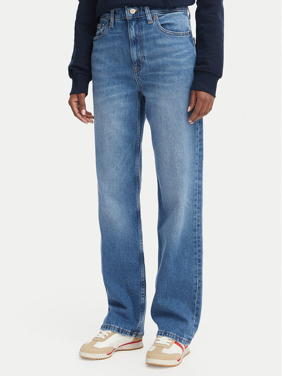 Tommy Jeans Jeansy Layla DW0DW23158 Niebieski Straight Fit