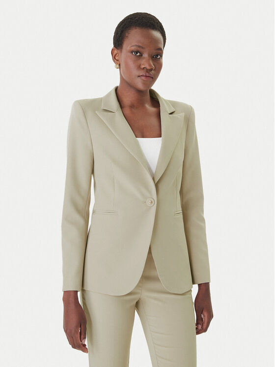 Rinascimento Marynarka CFC0127895003 Beżowy Slim Fit