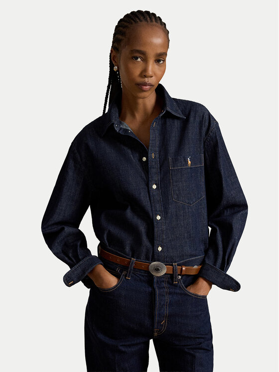 Polo Ralph Lauren Koszula jeansowa 211B17136001 Granatowy Regular Fit