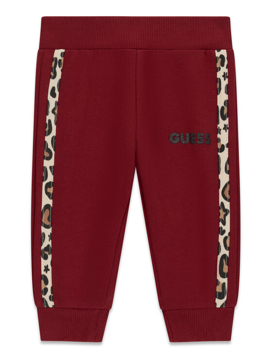 Guess Spodnie dresowe K6BB03 K5886 Bordowy Regular Fit