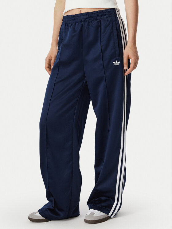 adidas Spodnie dresowe Satin Sst Loose Trackpant KS7339 Granatowy Relaxed Fit