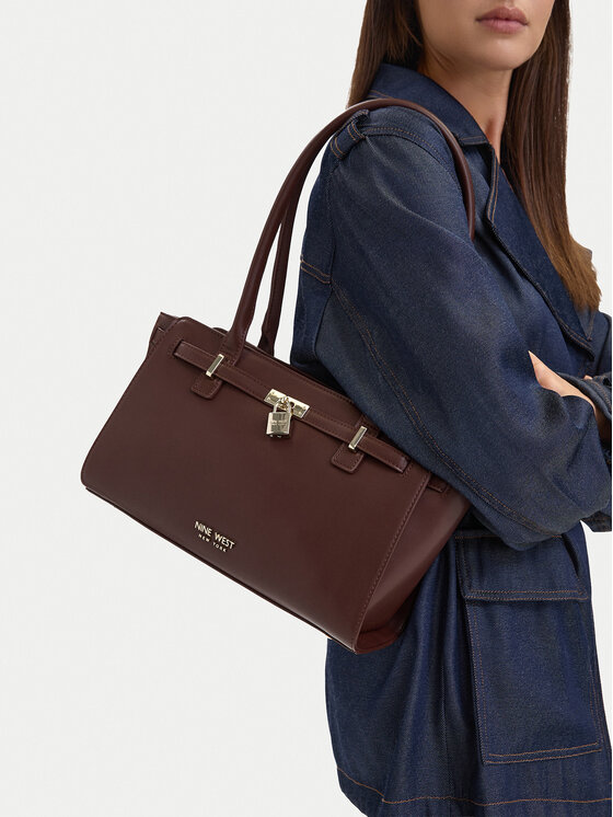 Nine West Torebka EO-GOLDEN FRAME-LDA9424 Brązowy