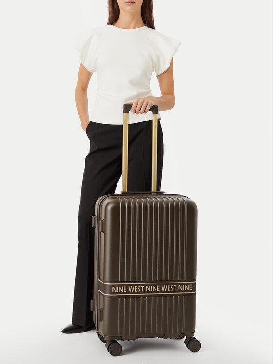 Nine West Walizka średnia CEO-NW-M-001-10 Brązowy ciemny