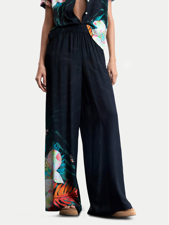 Desigual Spodnie materiałowe Daikiri 26SWPW52 Czarny Regular Fit