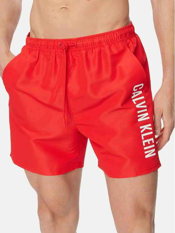 Calvin Klein Swimwear Szorty kąpielowe LV00N61047 Czerwony Regular Fit