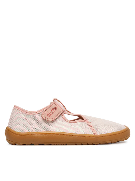 Froddo Kapcie Barefoot Canvas T-Bar G1700439-2 D Różowy
