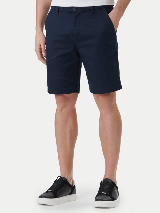 Calvin Klein Szorty materiałowe LV04LF601G Granatowy Regular Fit