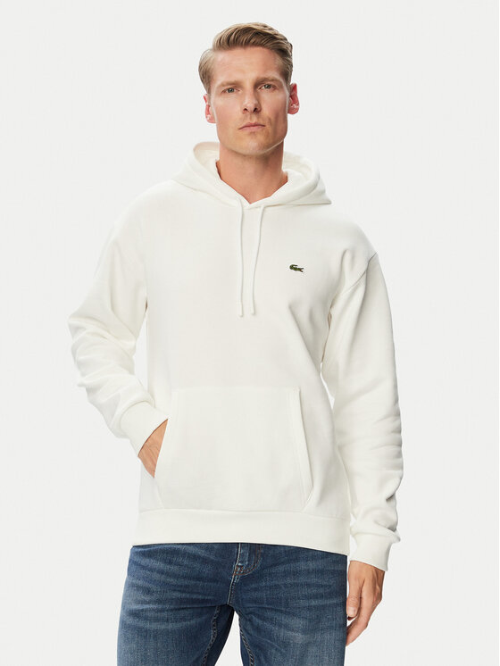 Lacoste Bluza SH8863 Kremowy Relaxed Fit