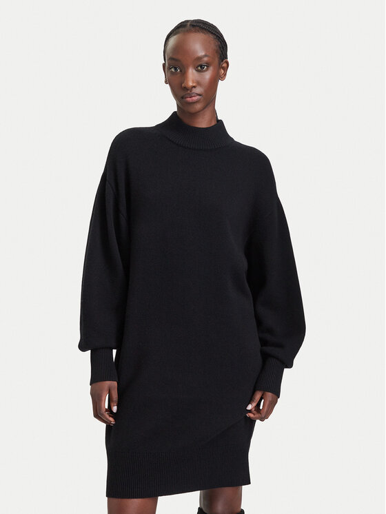 HUGO Sukienka dzianinowa Sorelleny 50571230 Czarny Oversize