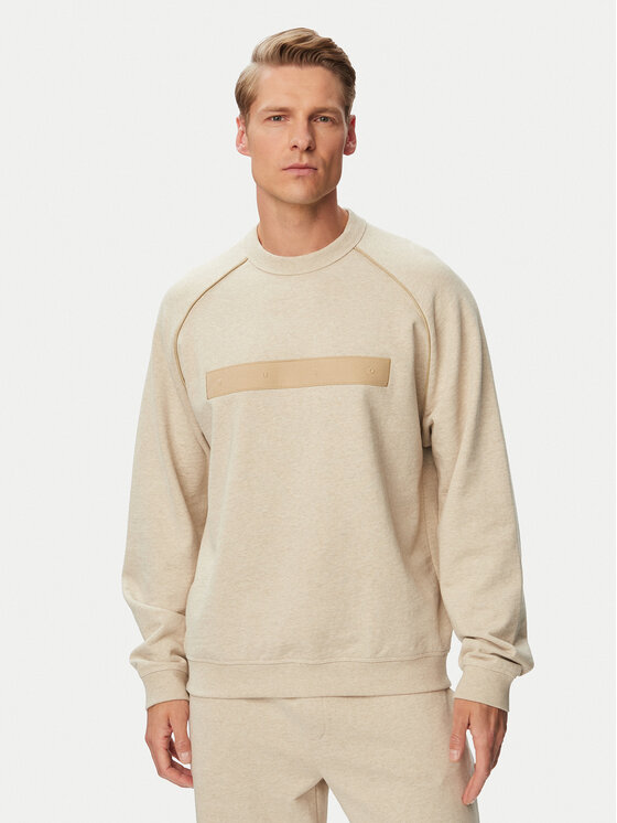 HUGO Bluza Dalim 50563104 Beżowy jasny Regular Fit