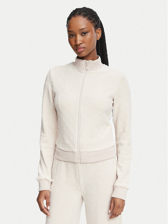 Guess Bluza V6BQ06 K6280 Beżowy Regular Fit