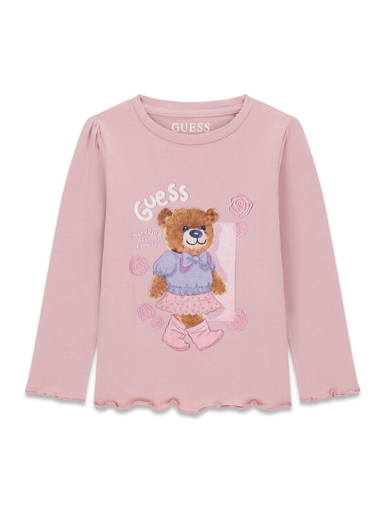 Guess Bluzka K6YI11 K3676 Różowy Regular Fit