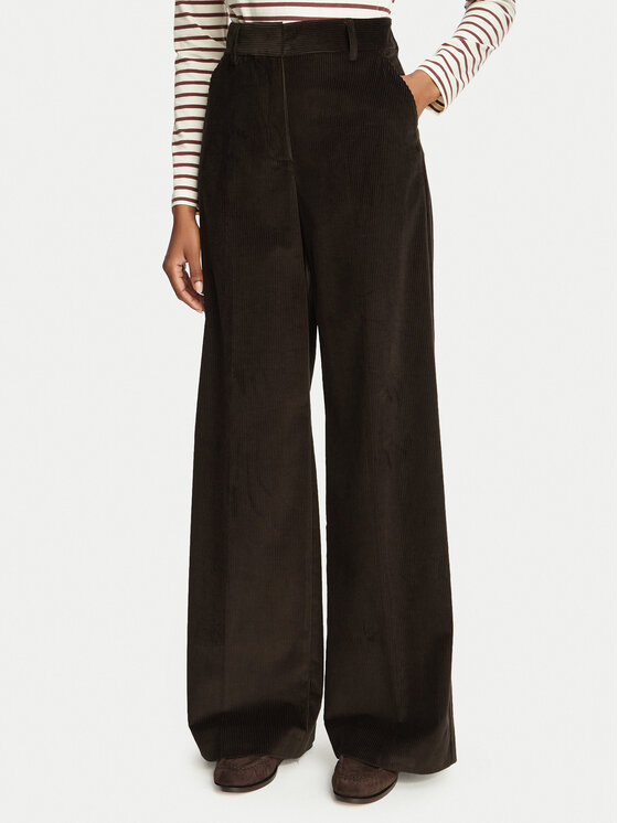Weekend Max Mara Spodnie materiałowe Tania 2625136012 Brązowy Regular Fit