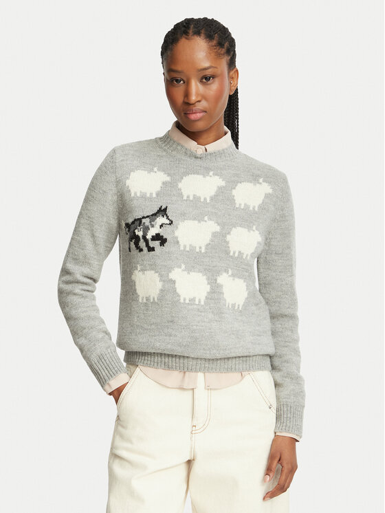 Weekend Max Mara Sweter Nitra 2625366272 Szary Regular Fit