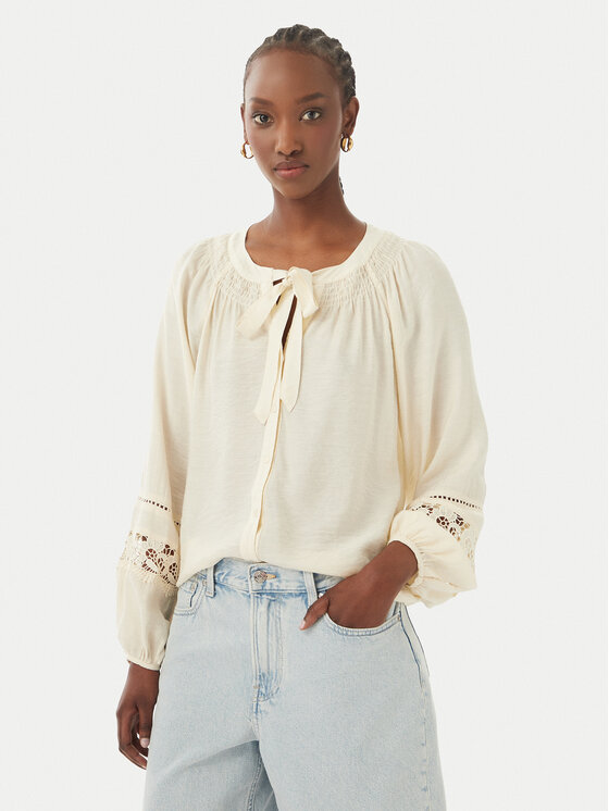 Vero Moda Koszula Stacy 10343458 Kremowy Loose Fit