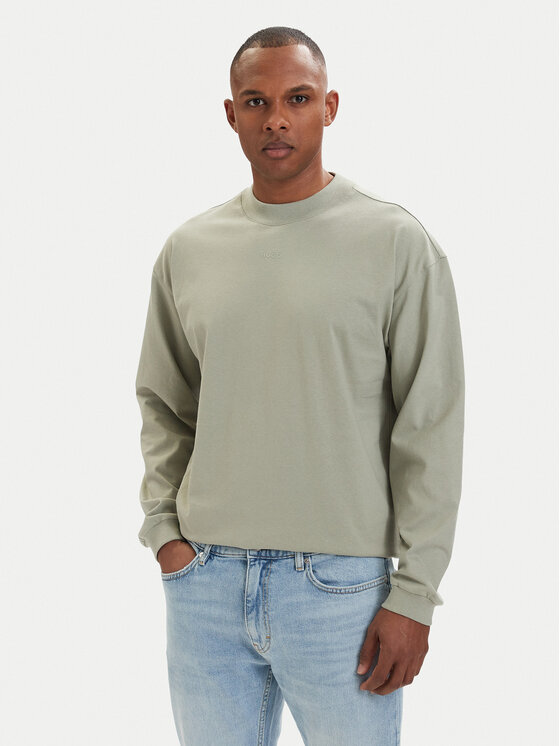 HUGO Longsleeve Daposo 50511029 Zielony jasny Relaxed Fit