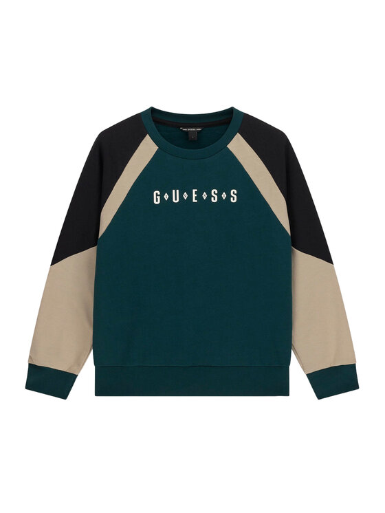 Guess Bluza L6BQ02 K5917 Zielony ciemny Oversize