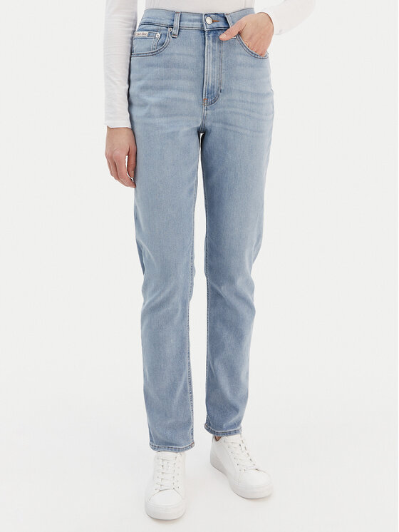Calvin Klein Jeans Jeansy LV047E618G Niebieski Mom Fit