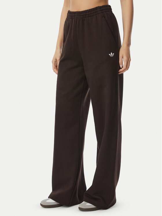 adidas Spodnie dresowe Essential LL0412 Brązowy Wide Leg