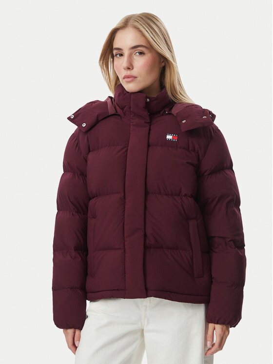 Tommy Jeans Kurtka puchowa Alaska  DW0DW18610 Bordowy Regular Fit
